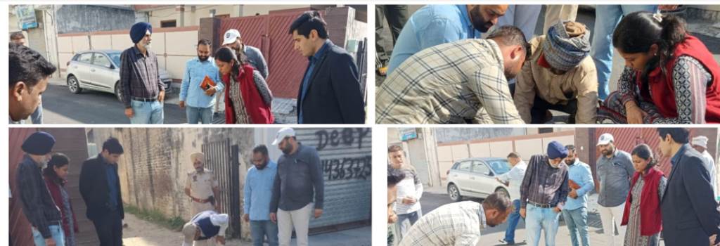 Deputy Commissioner Ashika Jain inspects road construction work in the district
